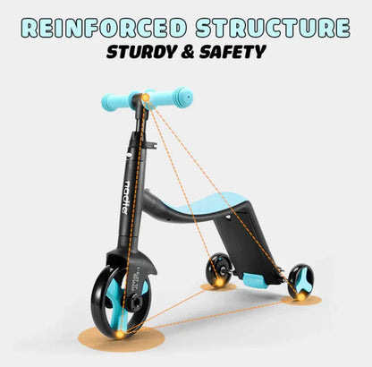 3 in 1 Kids Convertible Scooter