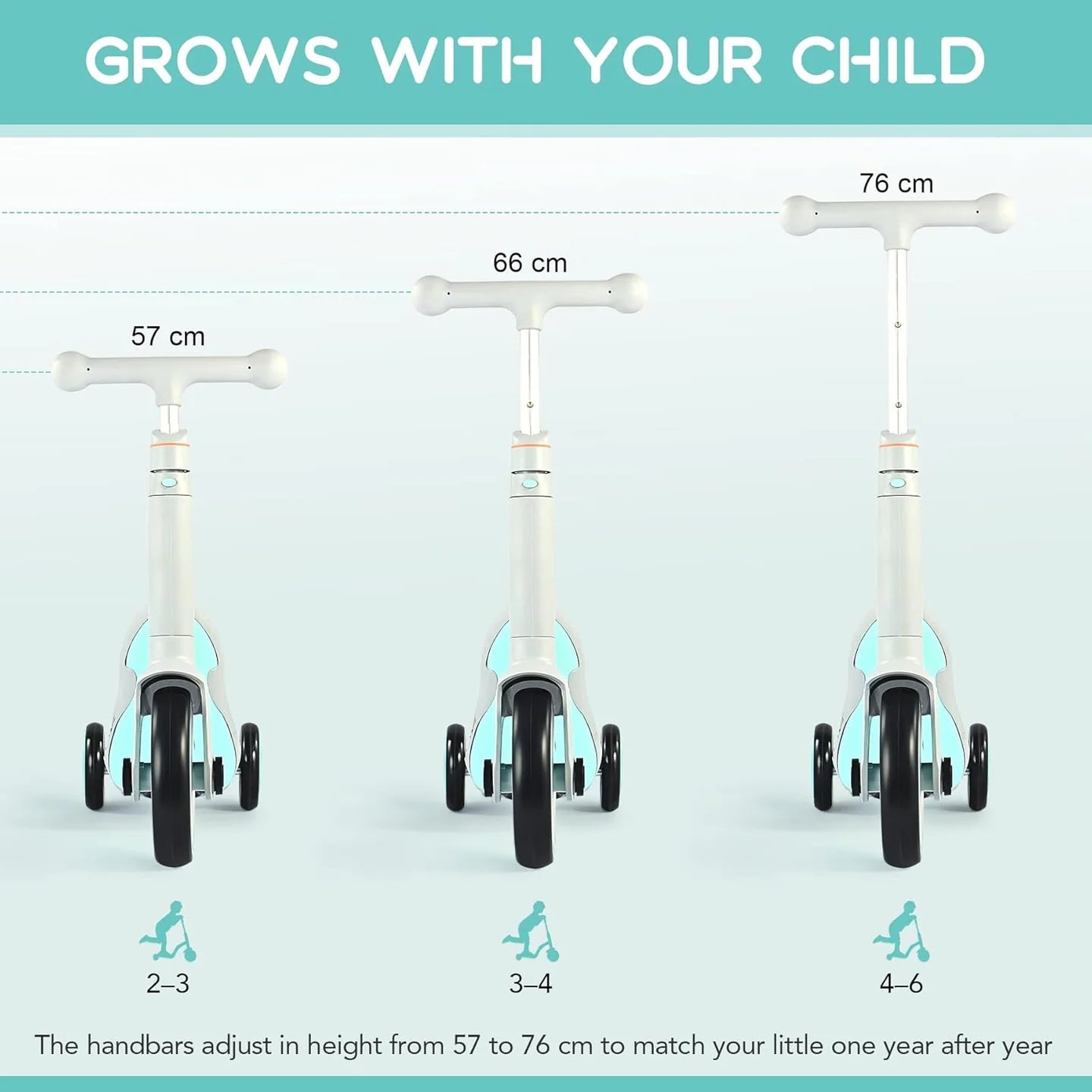 3 in 1 Kids Convertible Scooter