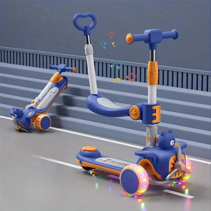 3 in 1 Kids Convertible Scooter Push