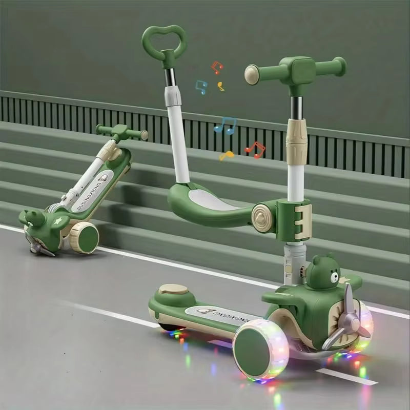 3 in 1 Kids Convertible Scooter Push