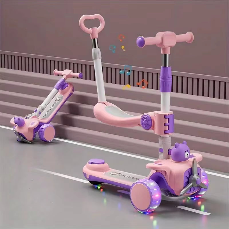 3 in 1 Kids Convertible Scooter Push