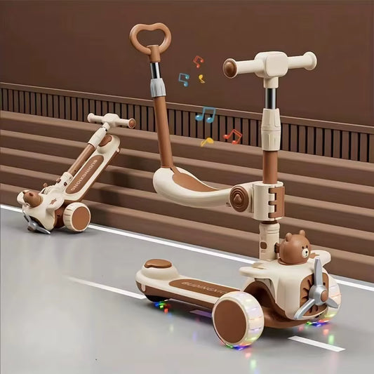 3 in 1 Kids Convertible Scooter Push